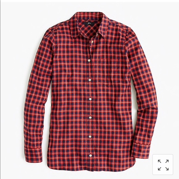 NWT J. Crew Classic fit twill plaid shirt - Picture 4 of 8